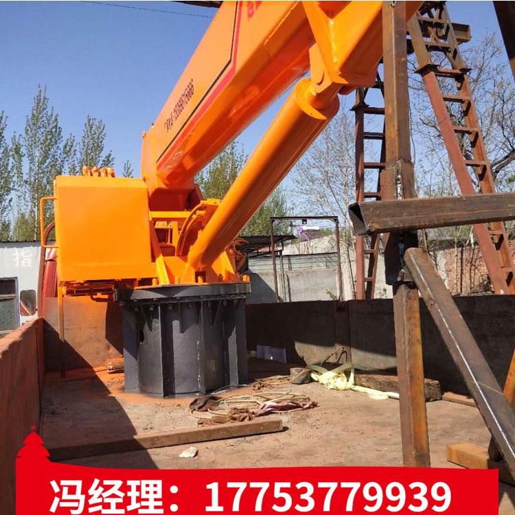 久胜机械JS1542 3吨8吨伸缩式甲板吊 液压旋转甲板船吊起重机 固定式船用甲板水上克令吊