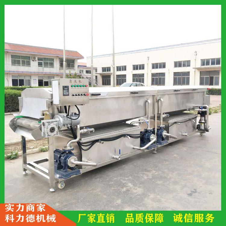厂家定制油麦菜漂烫冷却流水线 野菜蒸煮漂烫机 竹笋漂烫机 清洗杀青冷却流水线
