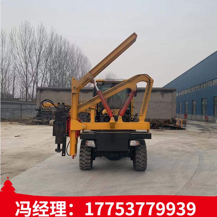久胜机械JS-940高速公路防撞栏打桩设备单双动力头护栏打桩机