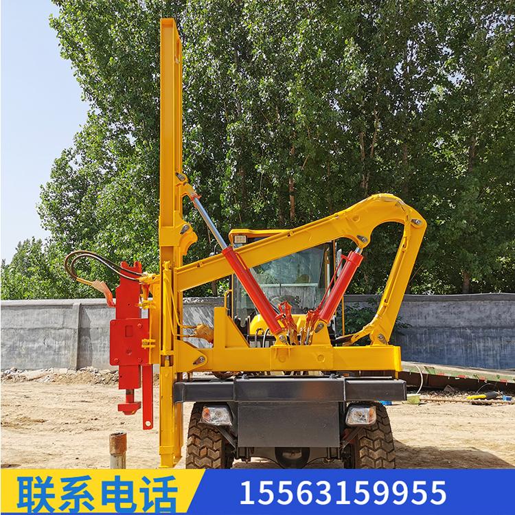 护栏打桩机  公路地基护栏打桩机  波形防撞护栏打桩机 久胜机械