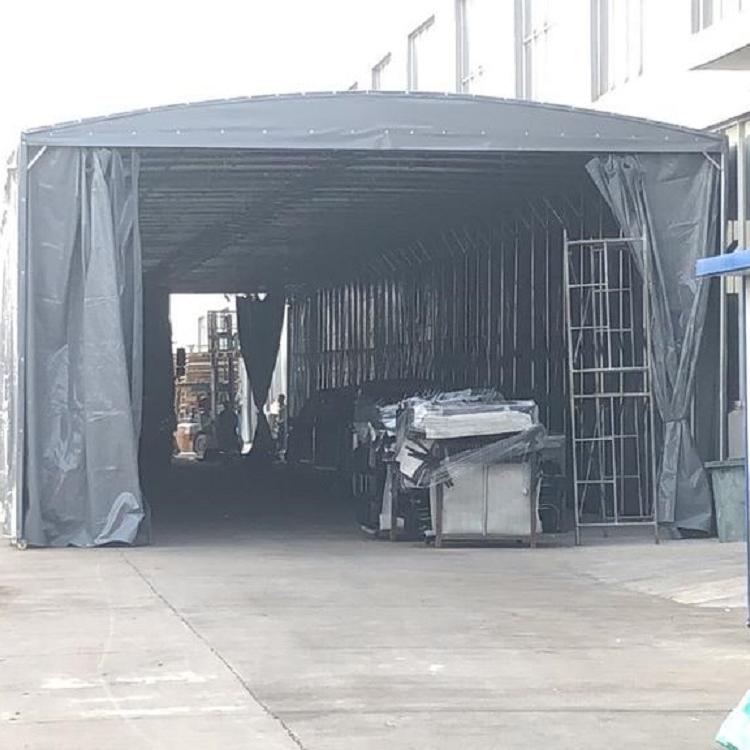 定制大型推拉雨蓬 临时仓储帐篷 户外工地车棚