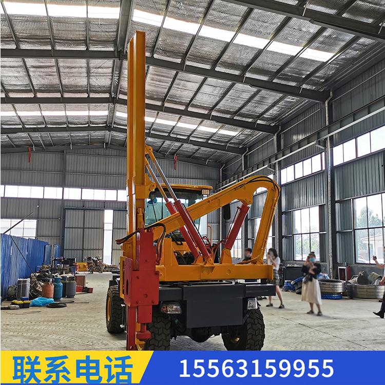 护栏打桩机 高速护栏打桩机 水泥地面打桩钻孔打桩机 久胜机械
