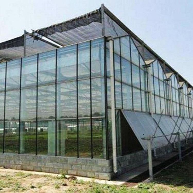 热镀锌钢管 玻璃温室大棚承建 新型玻璃温室