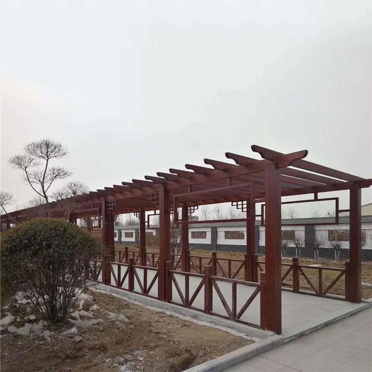 厂家定制防腐木花架 景区防腐木花架 东盛加工定制厂家