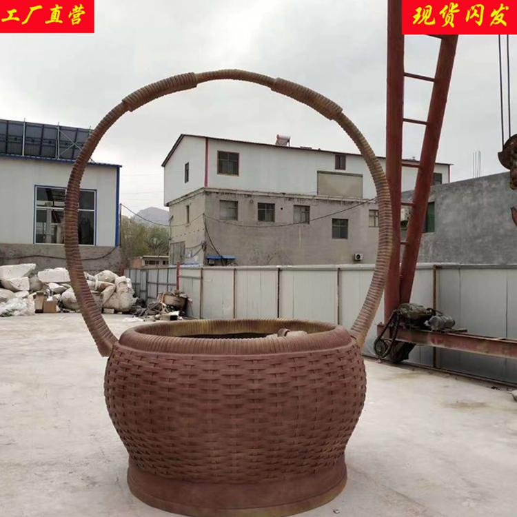 玻璃钢大花篮雕塑 花篮艺术装饰 商业美陈装饰 广场大花篮装饰雕塑