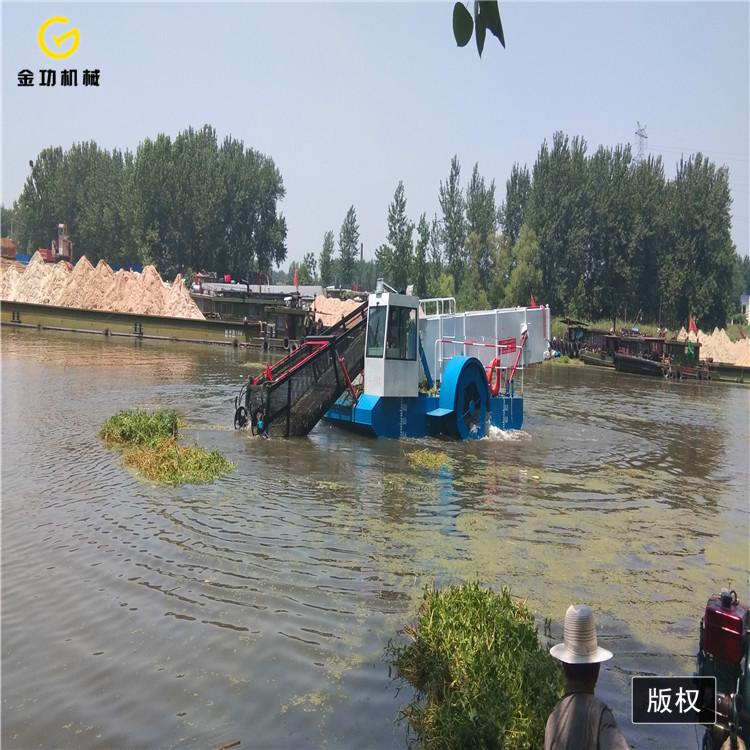 小型水葫芦打捞船  半自动水葫芦打捞船