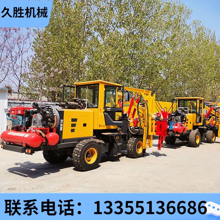 新款护栏打桩机建桥修路全液压装载式钢护栏打桩机