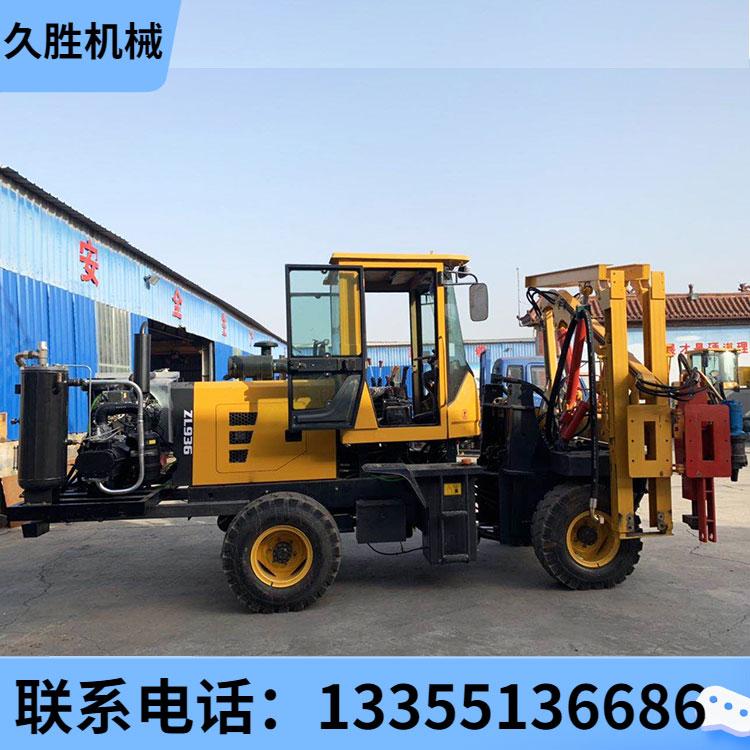 护栏打桩机新款可定制装载式打拔钻一体机波形公路防撞护栏打桩机