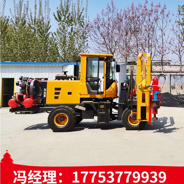 高速公路护栏打桩机2020新款全液压装载式打拔钻一体机