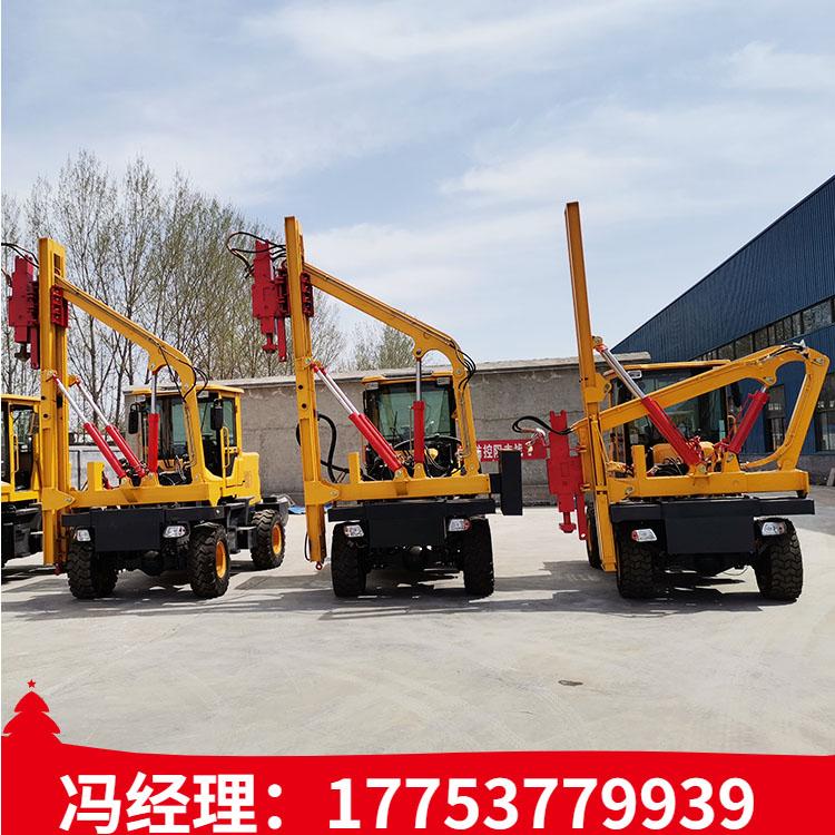 高速公路护打桩机 打拔钻一体机 装载式护栏打桩机 久胜机械
