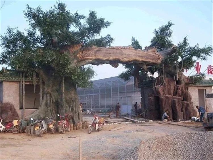黄山水泥直塑塑石假山制作 湘岩室外假山造型别致唯美