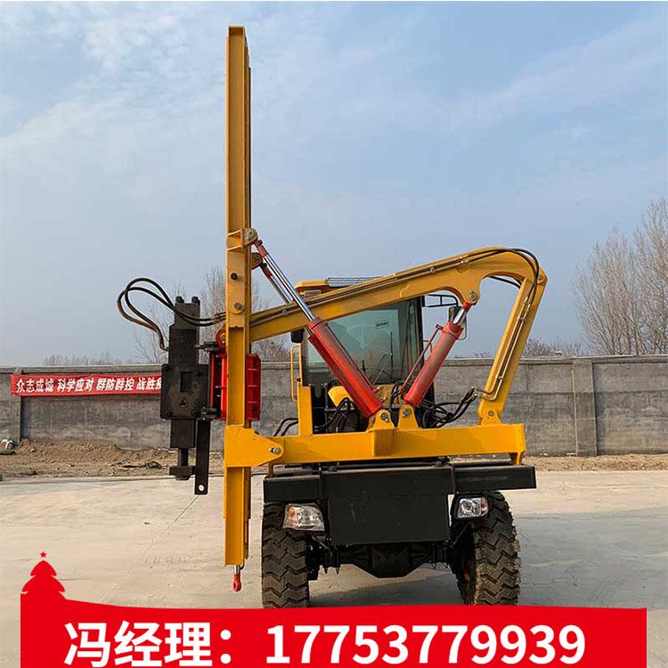 护栏打拨钻一体机 波形装载机护栏打桩机公路护栏装载机打桩机 久胜机械