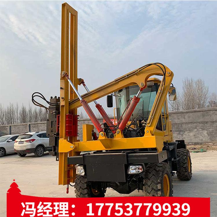 铲车底盘装载式护栏打桩机装载机式打拔钻一体打桩机 高速公路护栏打桩机