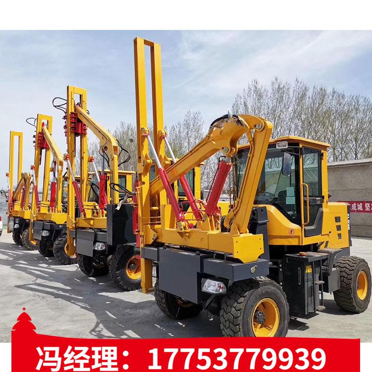 高频液压震动护栏打桩机高速公路护栏打桩机 护栏压桩机 久胜机械