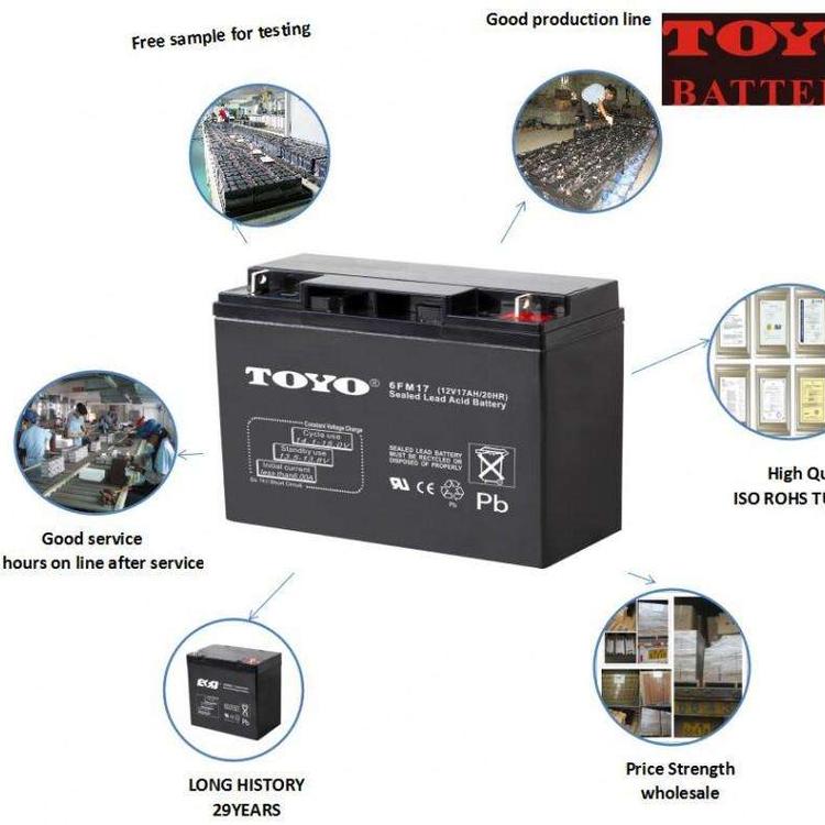 TOYO东洋蓄电池6GFM38 12V38AH 储能电源 UPS工业电池