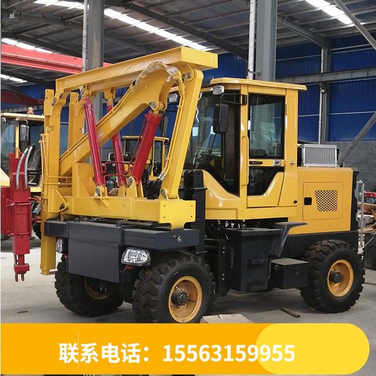 混泥土防撞波形护栏打桩机 高速公路护栏打桩机 压桩机 久胜机械