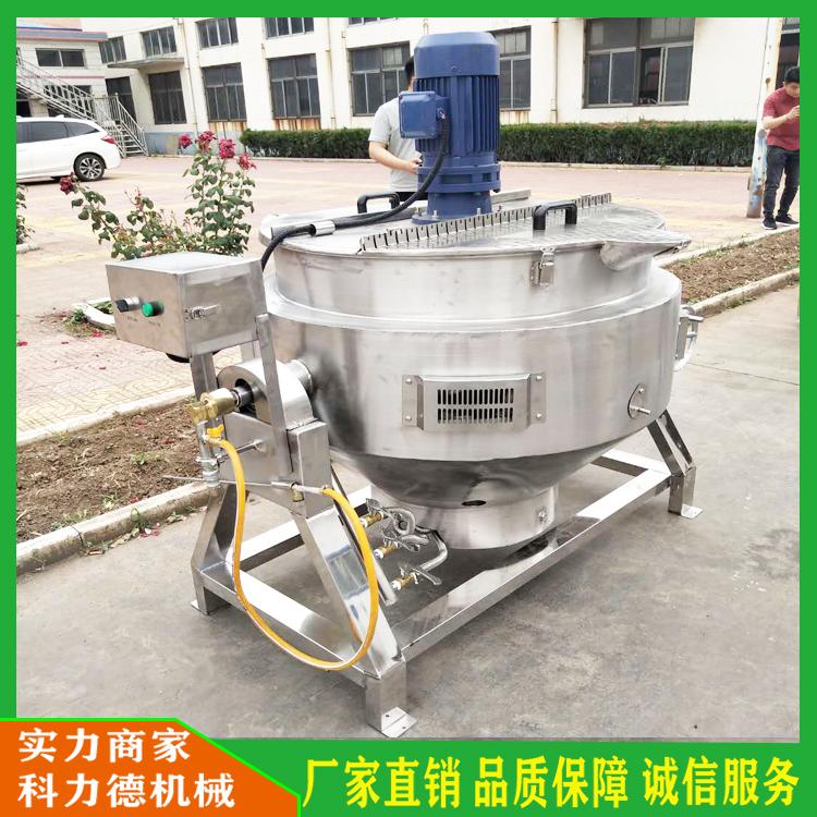 生产可倾式搅拌夹层锅 熟食卤制夹层锅 燃气加热搅拌锅 麦芽糖熬制锅厂家