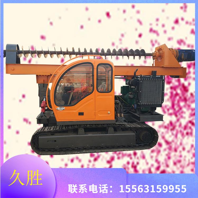 履带式钢管桩打桩机 高原冻土光伏压桩机 360度旋转光伏打桩机