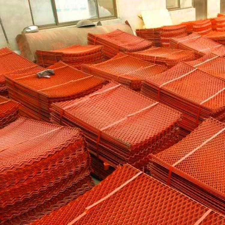 建筑钢笆网 镀锌钢笆片 菱形喷漆脚手架脚踏网片 钢笆网片厂家批发
