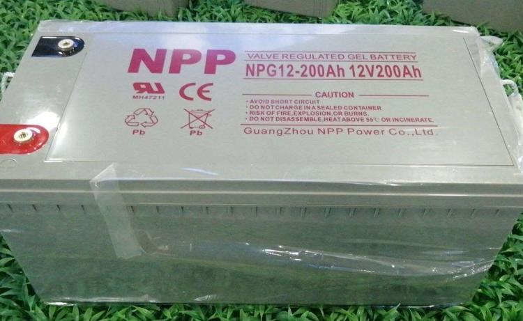 太阳能蓄电池12V200AH 免维护储能胶体蓄电池NPG200-12 NPP耐普蓄电池厂家