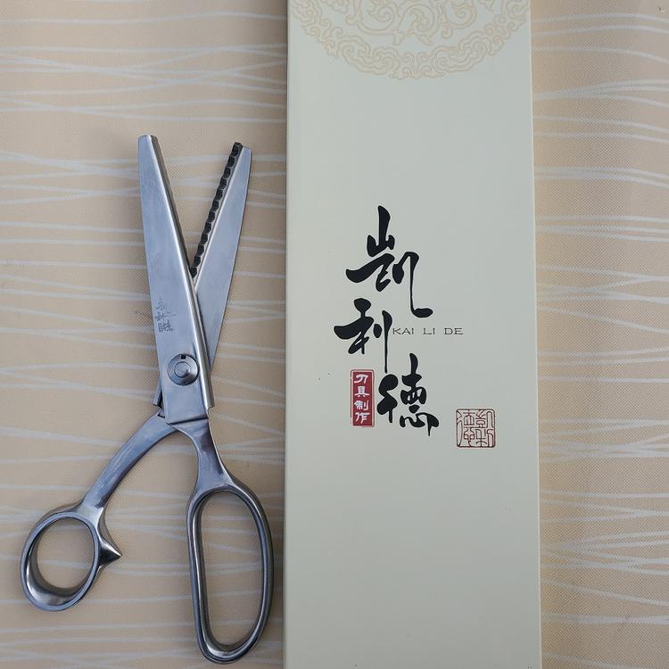 凯利德不锈钢花齿剪全钢三角花边剪布艺花纹裁缝剪DIY手工波浪剪狗牙剪