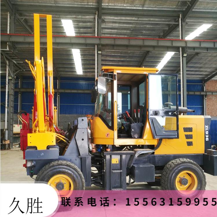 轮式高速公路打桩机 国道急弯护栏打桩机 波形护栏打桩机