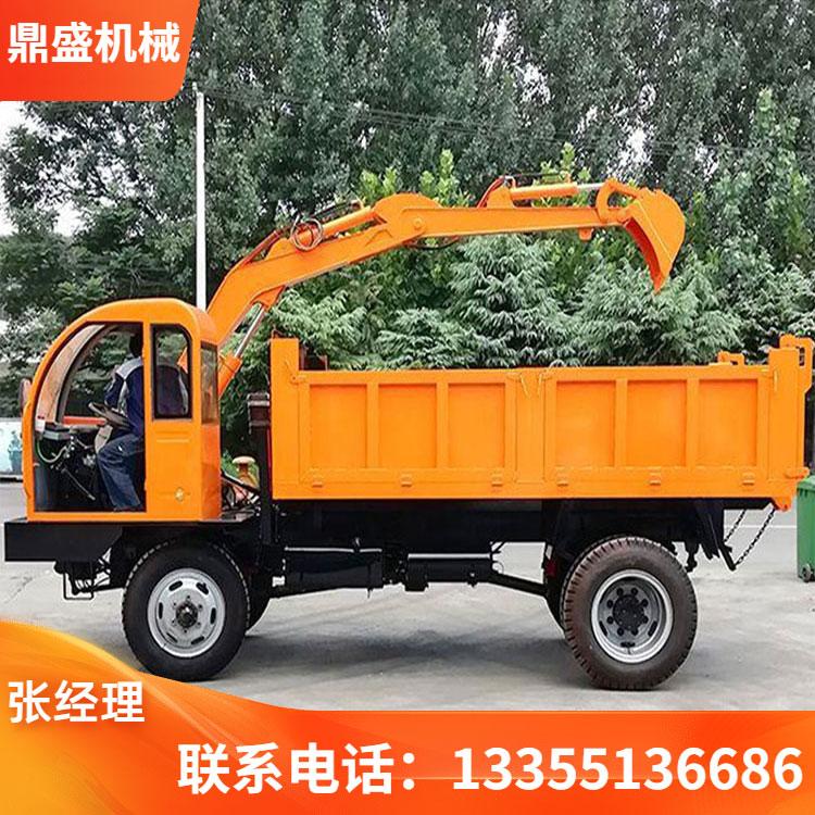 四驱随车挖掘机 自卸翻斗式四不像随车挖 12吨16吨挖掘装载机