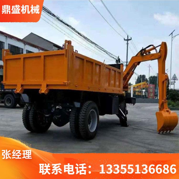 四不像四驱随车挖掘机 白事专用拉棺下葬车 多功能挖土挖沙挖掘装载机