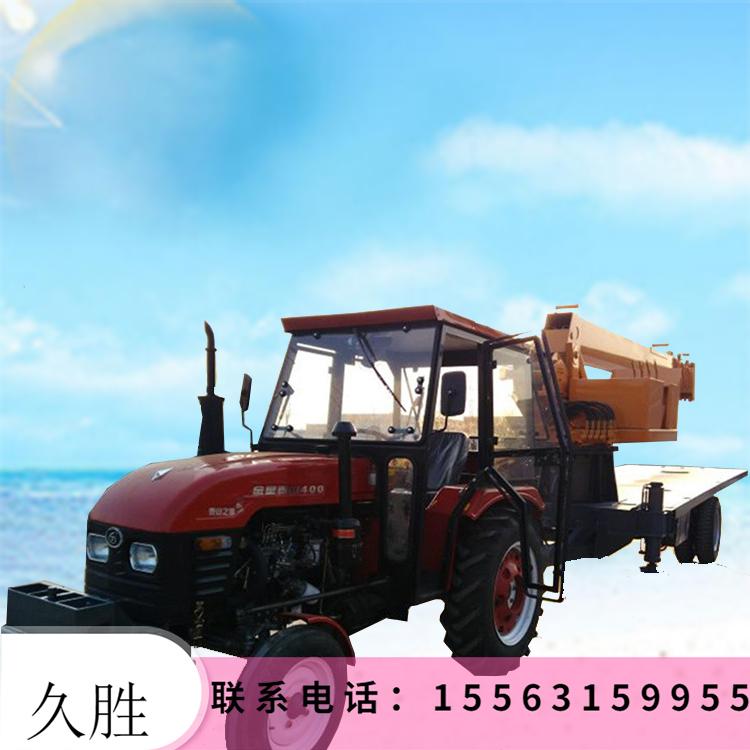 8吨拖拉机平板随车吊 拖拉机平板吊双桥 拖拉机平板吊车