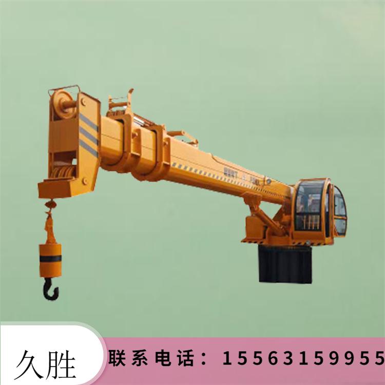 港口码头作业吊机 水上作业小型克令吊 小型渔船船尾船吊