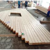 木刻楞加工厂家定制加工木刻楞墙体樟子松胶合木胶合梁柱