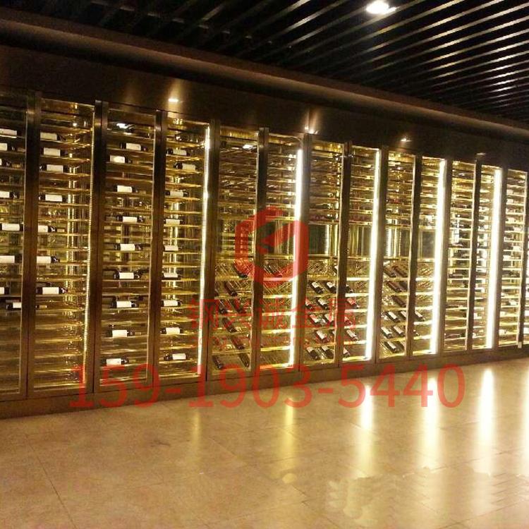专业定制生产酒吧不锈钢红酒展示柜厂家直销KTV不锈钢恒温酒柜