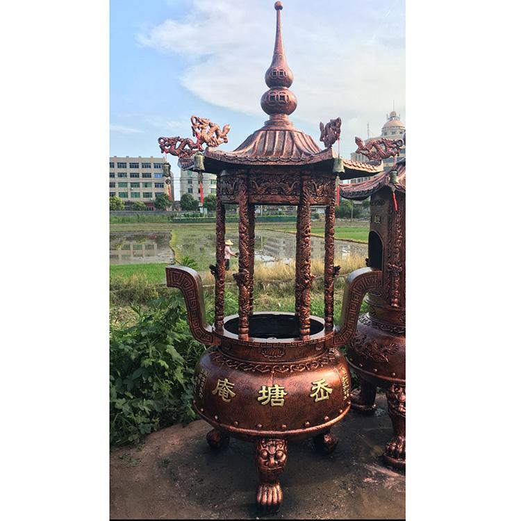 寺庙佛教宗祠火炉 铁铸烧经炉 祠堂烧金炉聚宝炉化宝化钱焚经炉