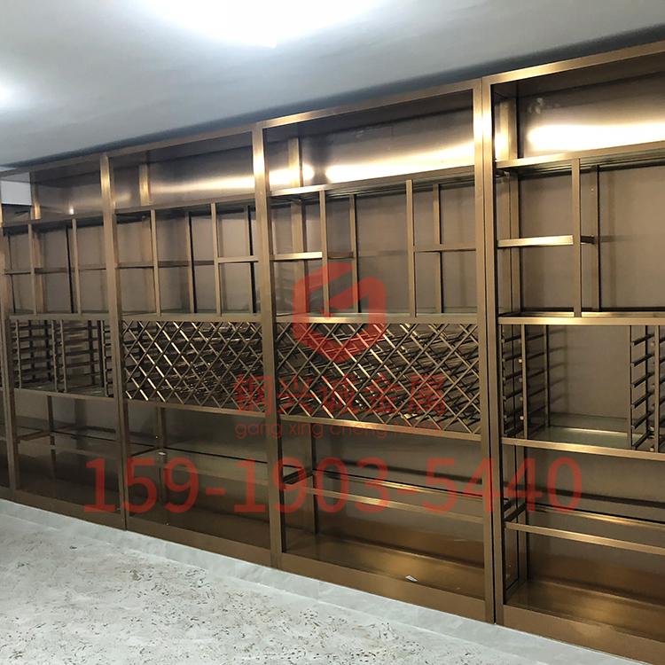 厂家定制ktv酒店会所不锈钢酒柜 超市烟酒店红酒展示架 客厅酒柜