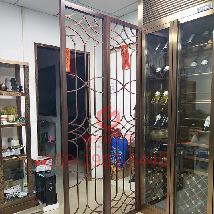 玫瑰金不锈钢屏风 304不锈钢屏风酒店玄关不锈钢玫瑰金屏风