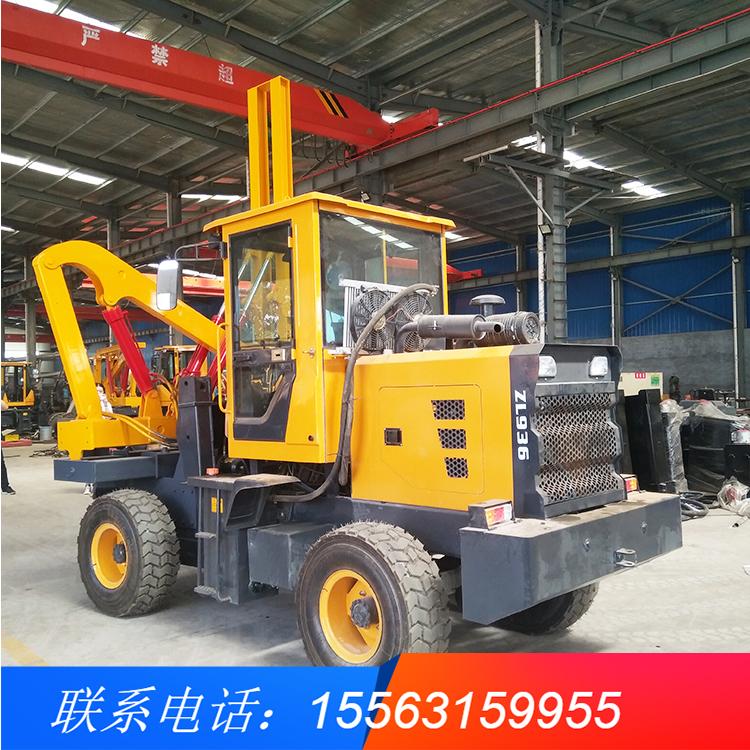 装载护栏打桩机 高效率装载式打桩机 高速公路护栏打桩机价格