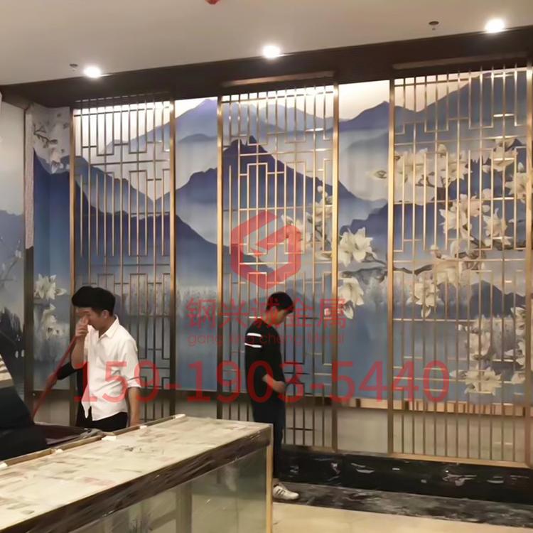 佛山不锈钢屏风 镀金工艺 工厂直销 可定制