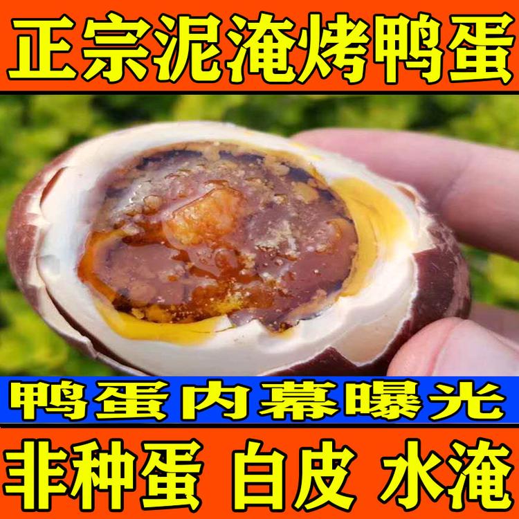 正宗 泥淹烤鸭蛋 海鸭蛋 咸鸭蛋  非水淹 白皮鸭蛋 种蛋 诚招代理一件代发