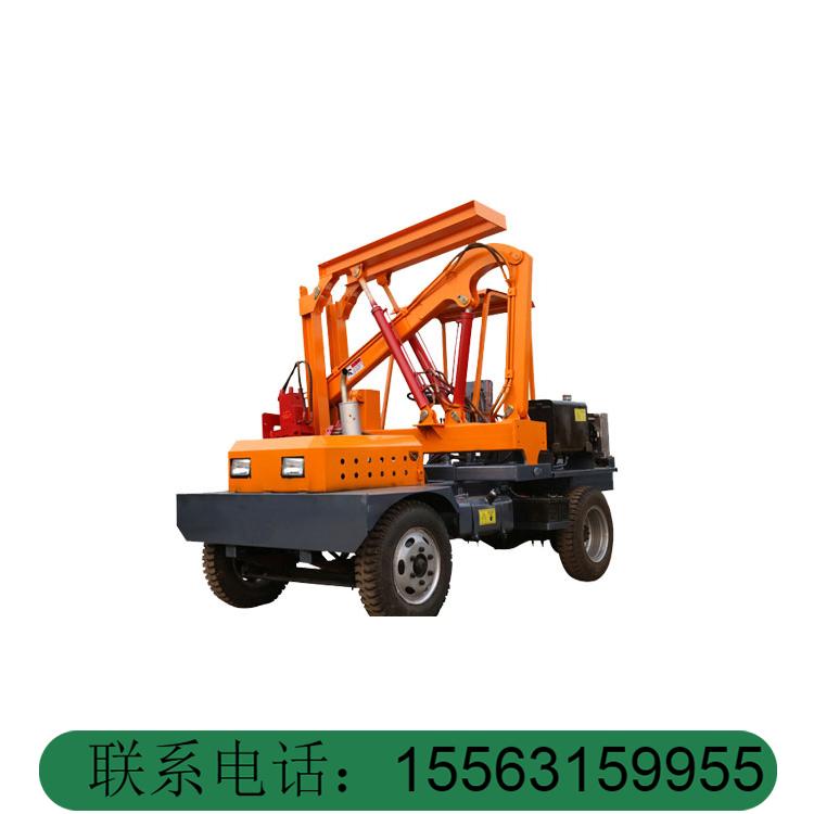 高速公路打拔一体机  马路护栏打桩机 四轮全液压打桩机 波形护栏打桩机