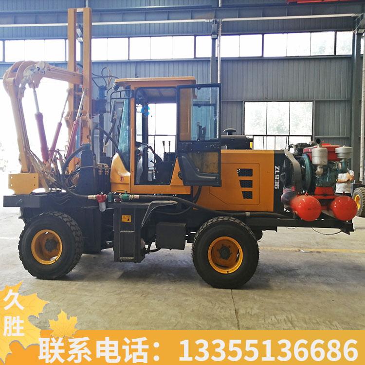 波形护栏打桩机高速公路用可定制小型底盘护栏打桩机