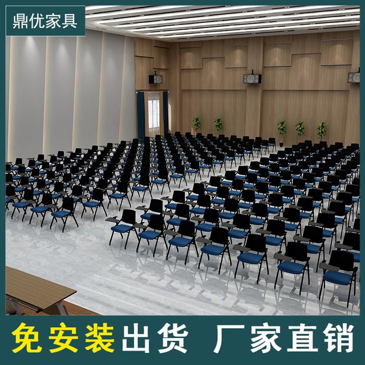 15年专注折叠培训椅 带写字板培训椅办公会议椅网布会客椅生产厂家