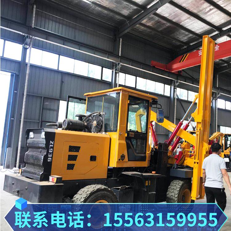 山东护栏打桩机 高速公路护栏打桩机 道路两旁护栏安装