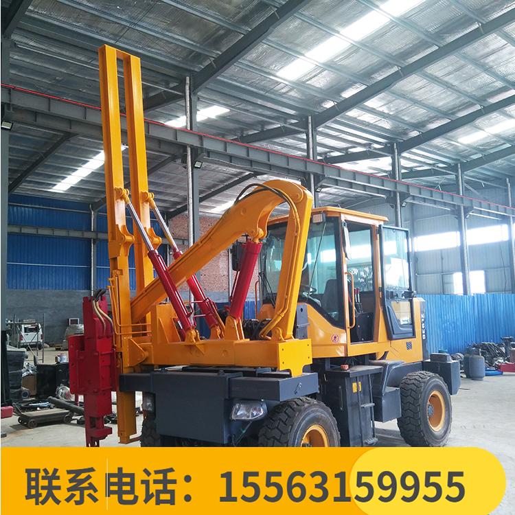 打桩机 工程打桩钻孔打桩机 高速公路圆桩护栏打桩机