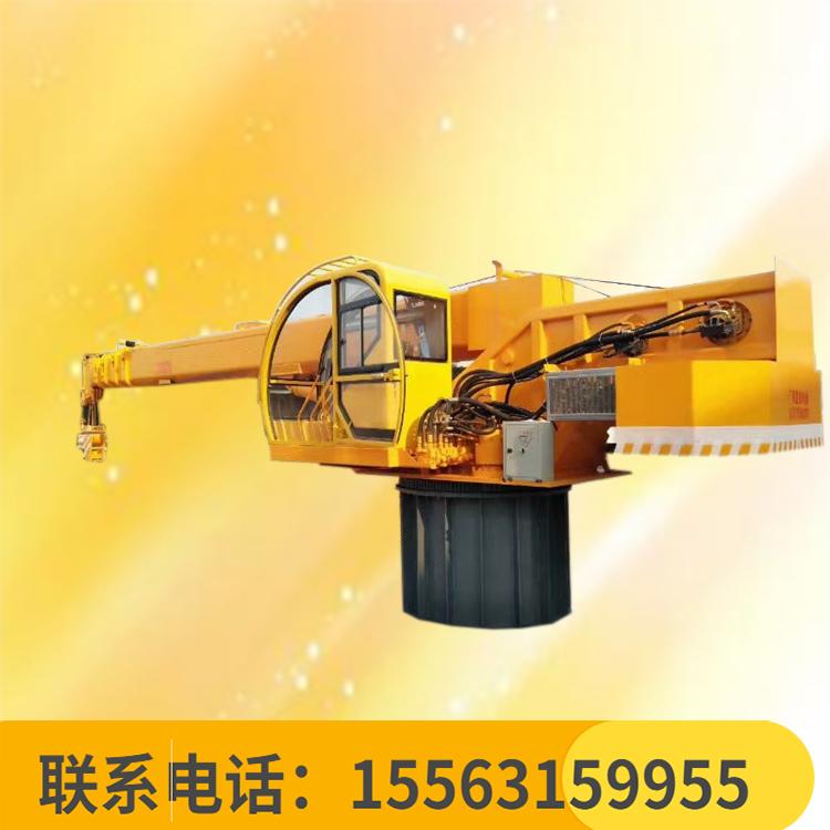 直臂式船吊 小型船吊3吨到25吨可定制 车间吊重伸缩臂固定吊