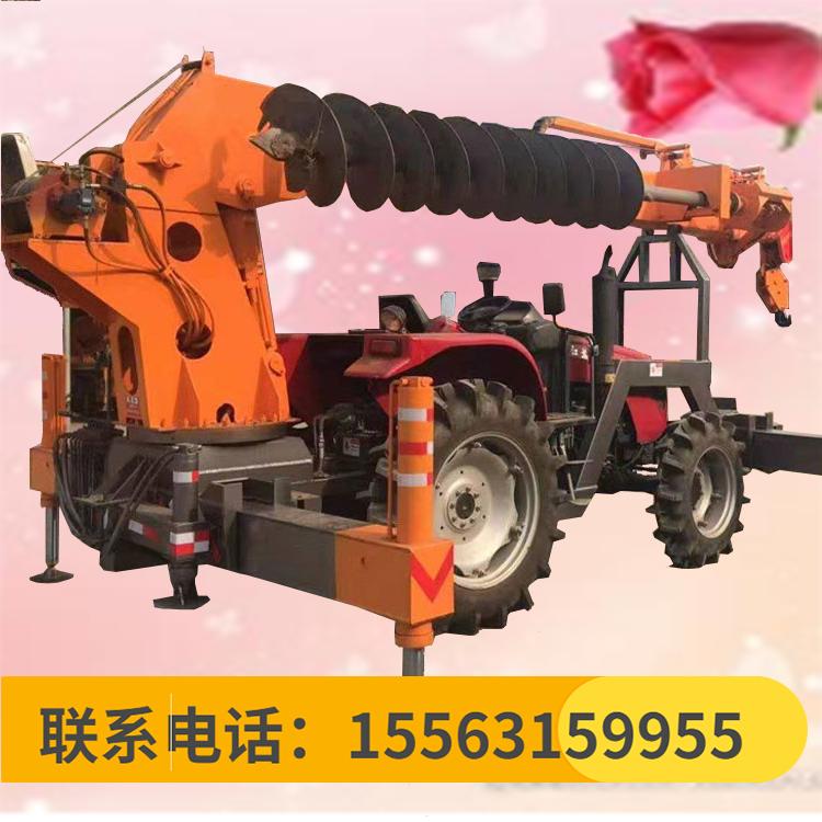 拖拉机改装吊钻一体 立杆四驱拖拉机吊 拖拉机地钻