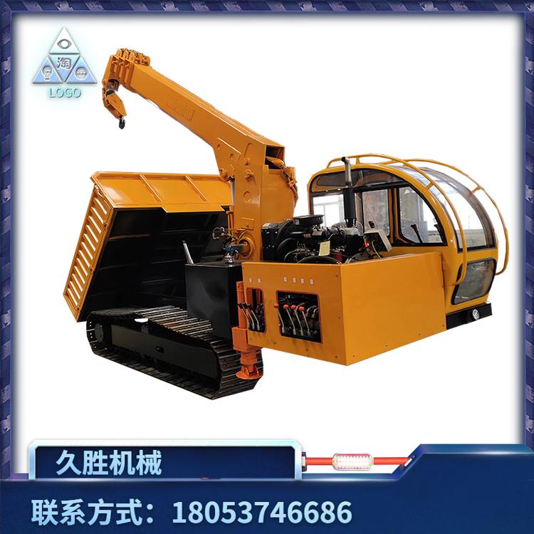 农用橡胶工程履带随车吊 吊装作业履带底盘随车起重机 钢制钢丝橡胶履带 久胜机械