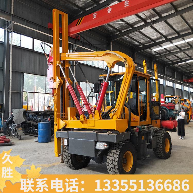 新款小型液压立柱护栏打桩机装载式立柱液压护栏钻孔机