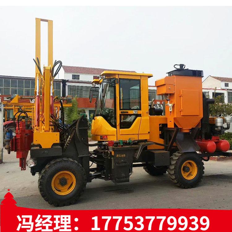 低价轮式装载机公路护栏打桩机  液压波形护栏打拔桩机 公路护栏立柱打桩机