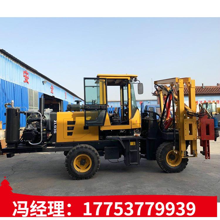高速公路波形护栏打桩机久胜机械JS-940  护栏桩钻孔锤击拔桩一体机