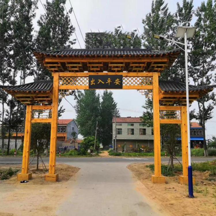 木拱门防腐木门楼 古建实木门楼牌坊 质优价廉 量大从优